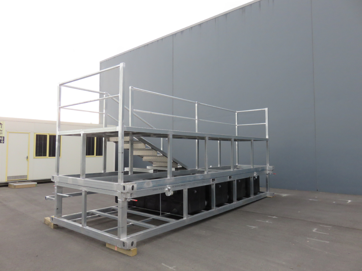 Ablution Waste Tank System with Access Steps